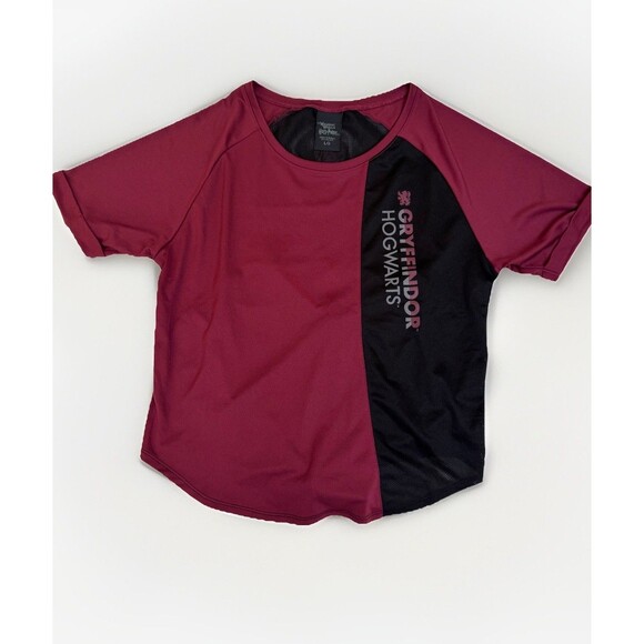 NWT Harry Potter Gryffindor Universal Studios Jersey Top Cropped T-Shirt Large - Picture 1 of 6